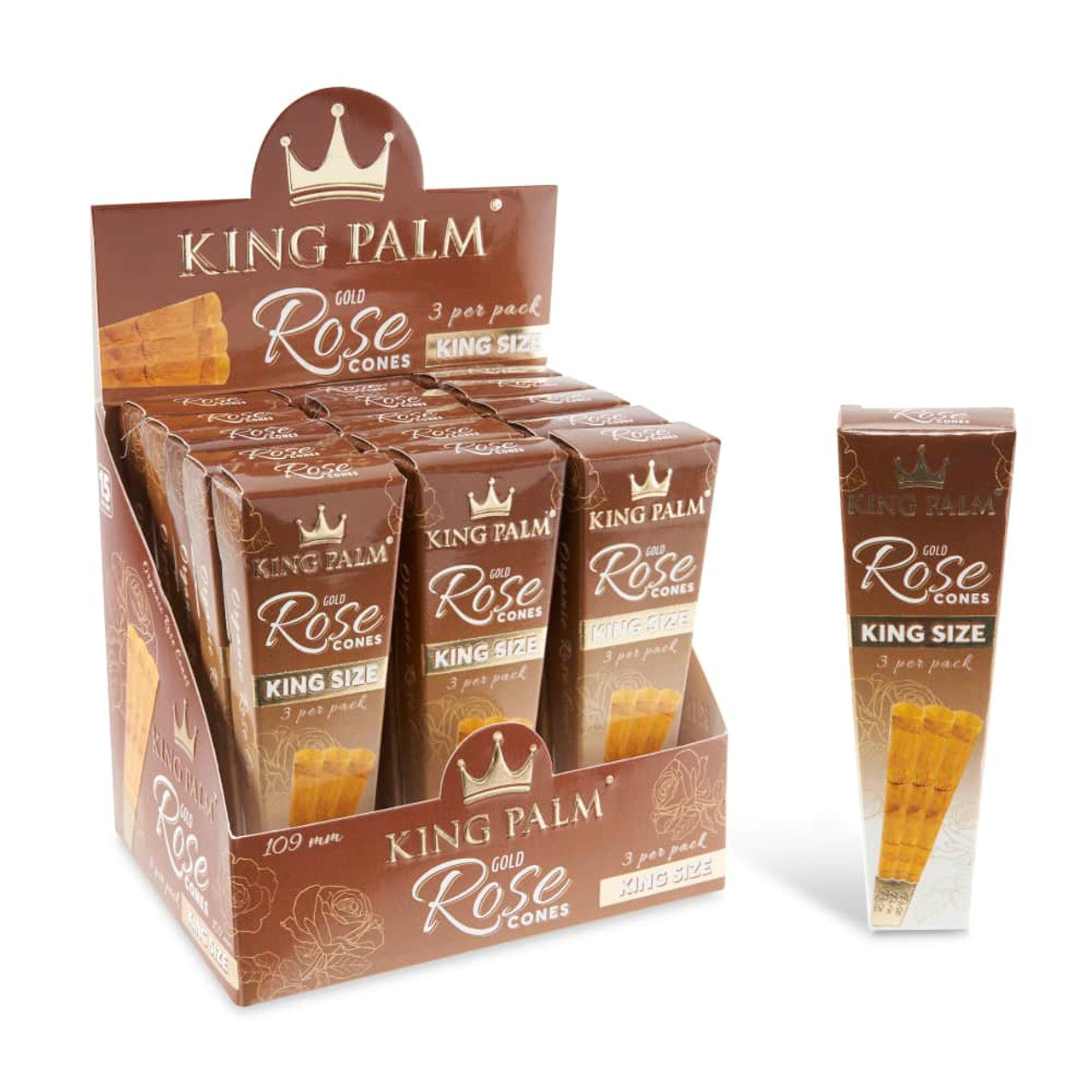 King Palm Gold Rose King Size Cones