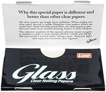 Glass Clear King Size Rolling 1 1/4 Paper