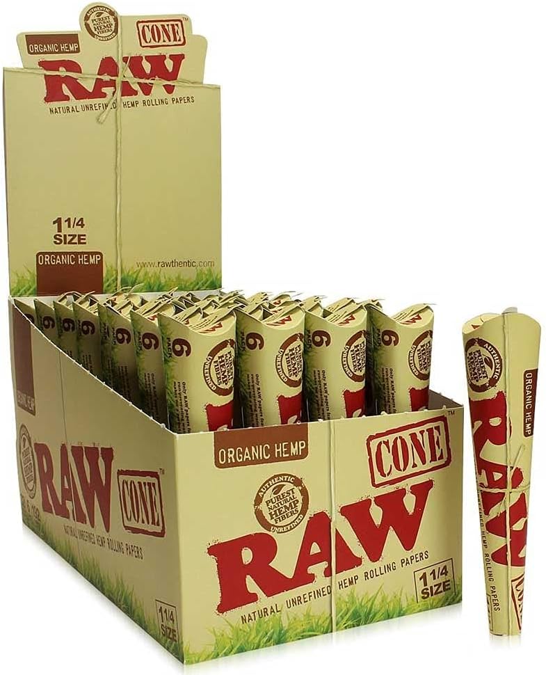 Raw Organic 1 1/4 6pk Cones