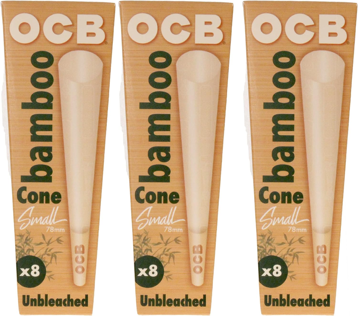 OCB Bamboo 78mm 8pk Cones