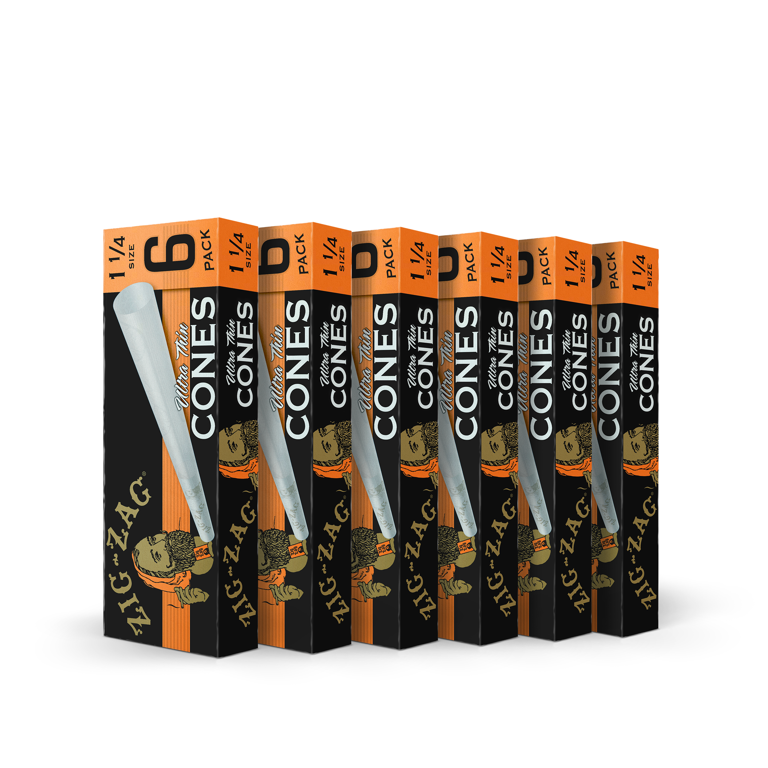 Zig Zag 1 1/4 6pk Cones