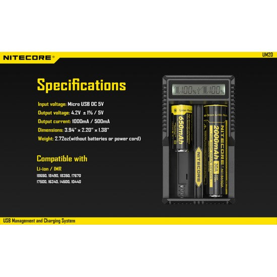 Nitecore UM20 Charger