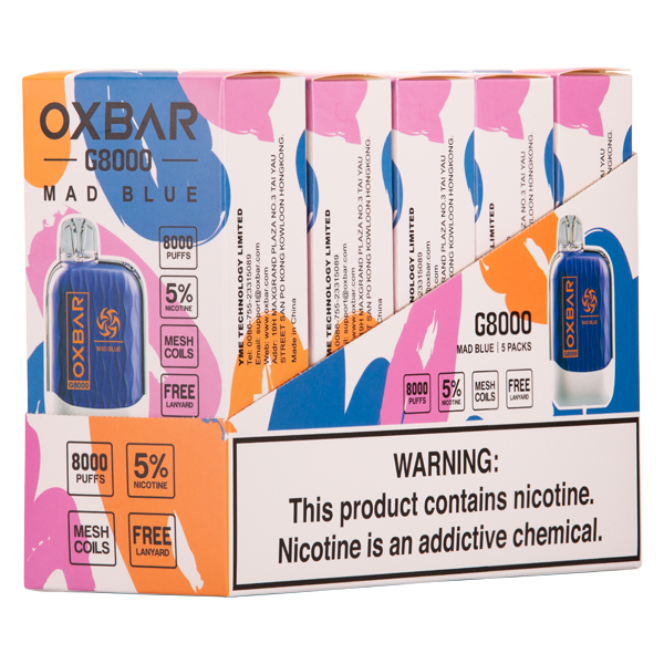 Oxbar Mad Blue 5% 8000 Puff