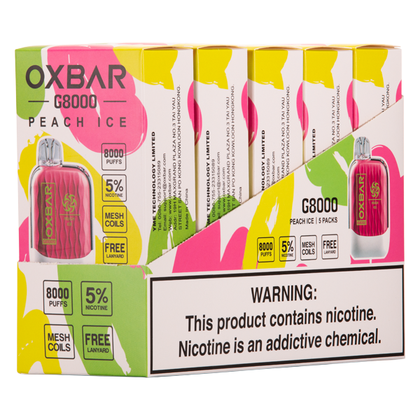 Oxbar Peach Ice 5% 8000 Puff