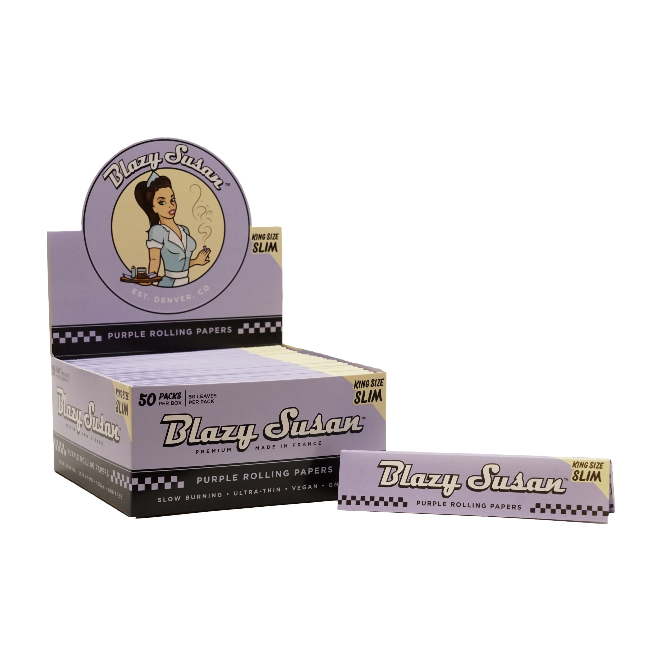 Blazy Susan 1 1/4 Purple Rolling Paper