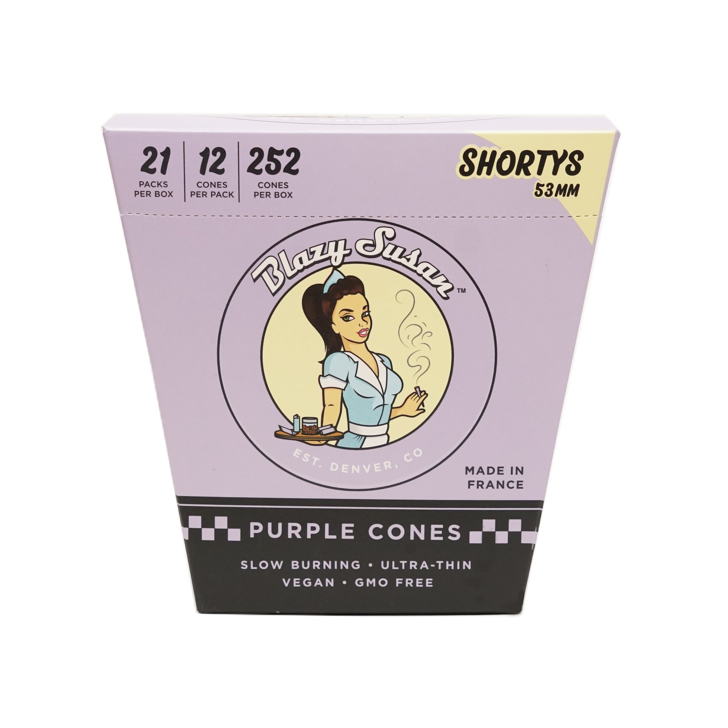 Blazy Susan Purple 53mm Shorty Cones