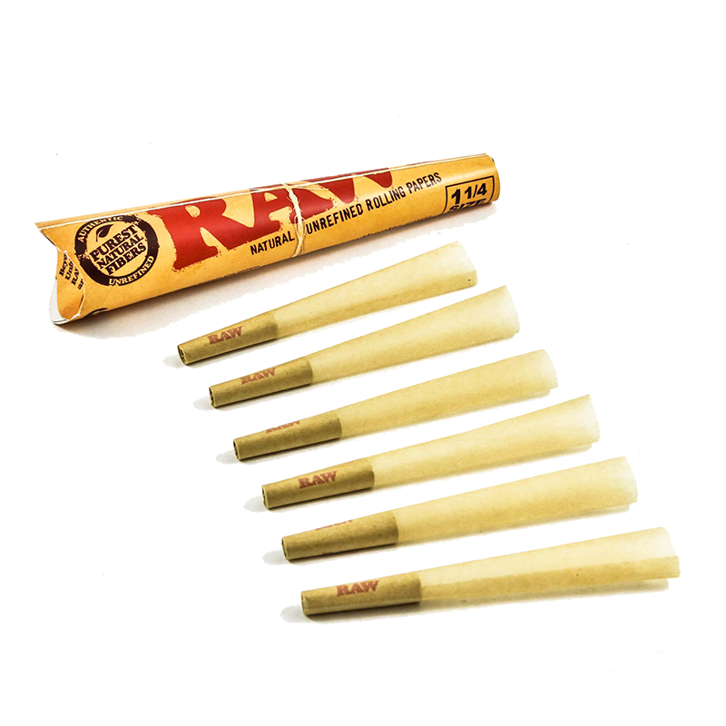 Raw 1 1/4 6pk Cones