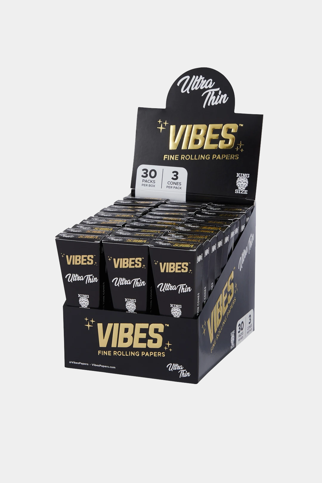 Vibes Ultra Thin 20ct King Size Cones